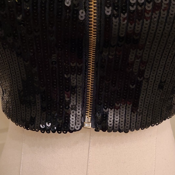 SAMPLE Say What Black Sequin Corset - Picture 4 of 10